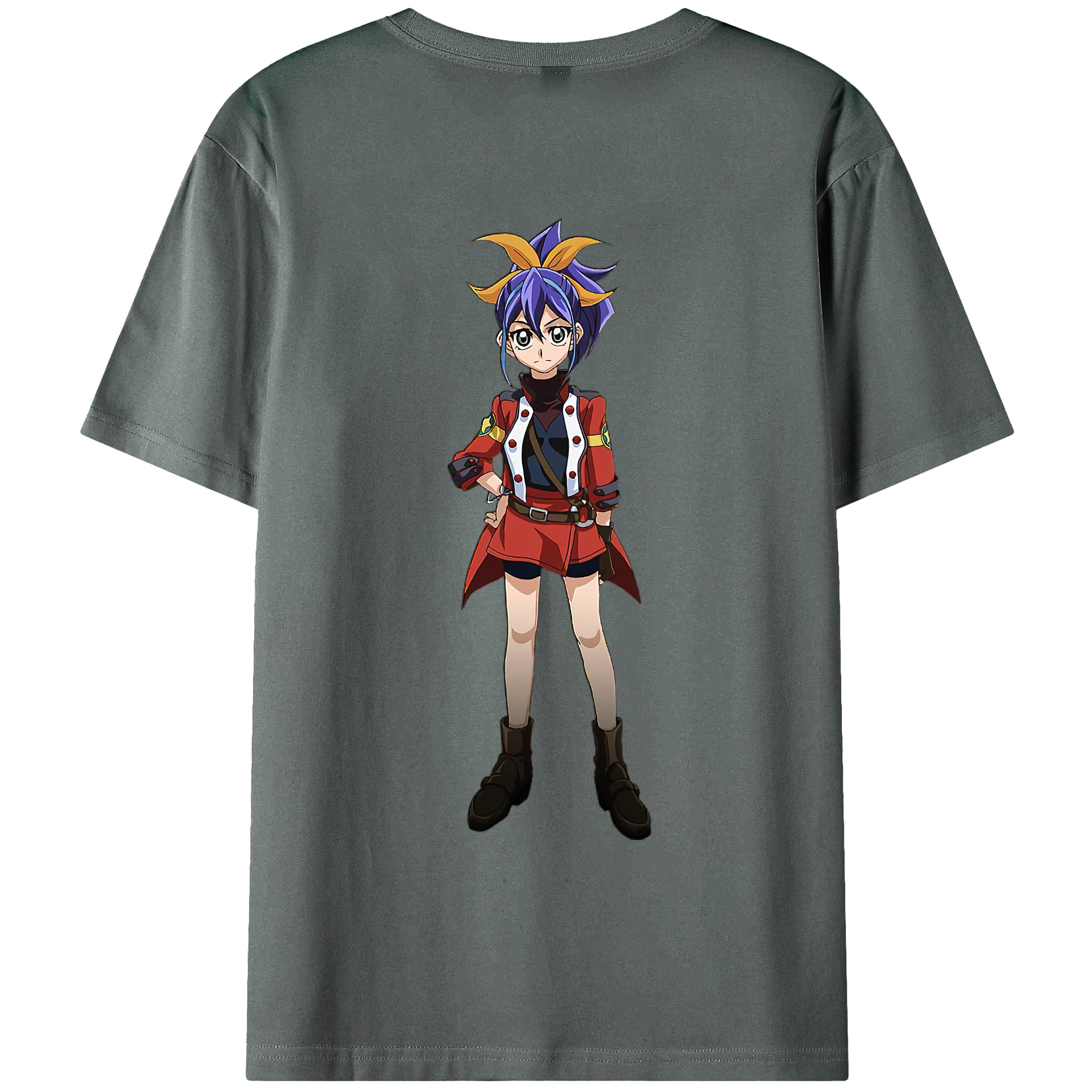 （画像用） 遊☆戯☆王 Yu-Gi-Oh! 綿100％ メンズ半袖Tシャツ（バックプリント） 通気性